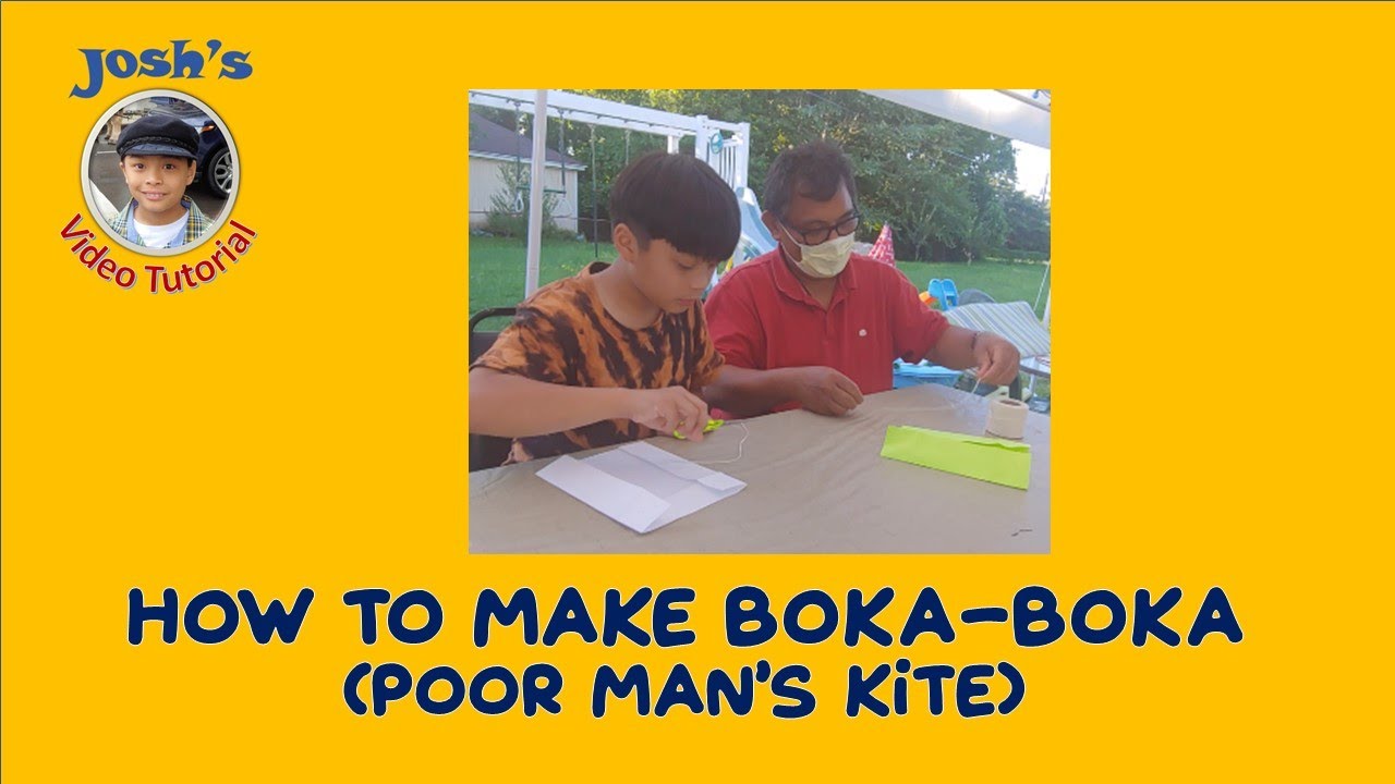 How to Make Boka-Boka (Poor Man's Kite) ║Josh&Sarah Tutorial ║Tito Fuji ║One-Piece-of-Paper Kite