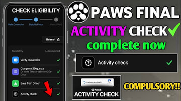 Paws Activity Check Task Complete | Paws New Task Today | Paws Airdrop New Update