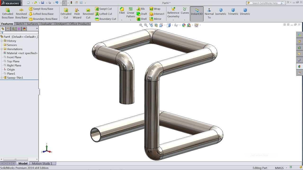 Solidworks tutorial 3D Pipe  YouTube