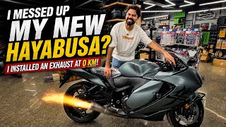 I SHOULD NOT HAVE DONE THIS TO MY NEW HAYABUSA😭 | I INSTALLED AN EXHAUST AT 0 KM | BIG MISTAKE😓