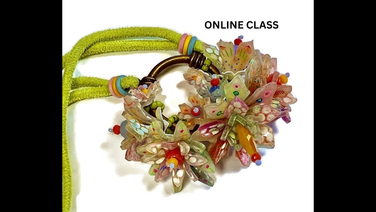 Corsage Memories a shrink plastic beaded pendant