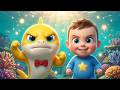 Bebé Tiburón vs Pez Monstruo Gigante 🦈 Canciones Infantiles y Rimas para Niños y Bebés Tiburón Bebé