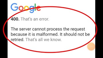 Fix Google 400 That