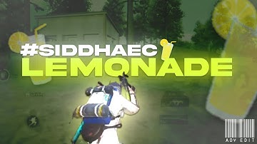 LEMONADE 🍋| BGMI MONTAGE | ANDROID EDIT #SiddhaEC