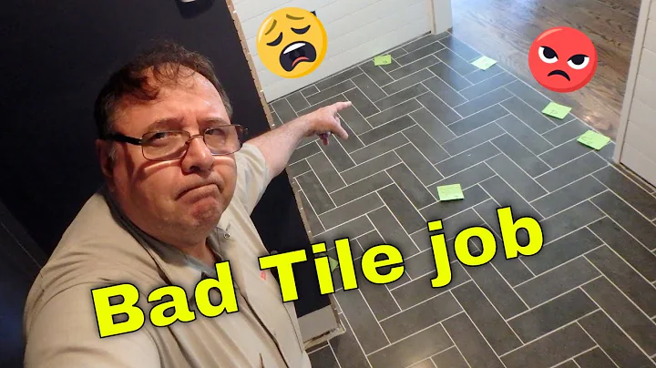 😠Bad tile job, only 3 days old and it has to come out.