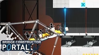 BRIDGE CONSTRUCTOR PORTAL - Level 21 to 25! (Gameplay)