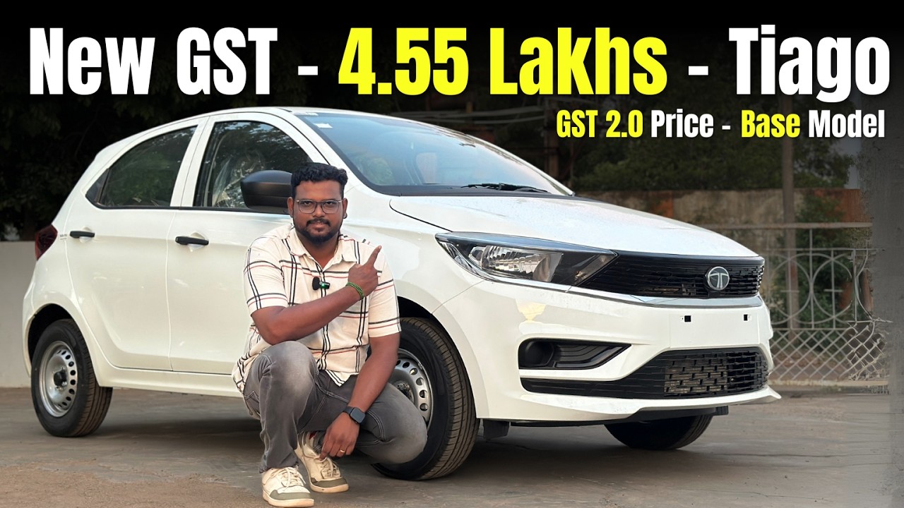 🔥 2025 Tata Tiago Base Model at ₹4.55 Lakhs – Cheapest Car After GST 2.0? | Tamil Review