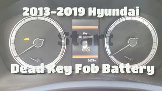 2013 - 2019 Hyundai Sonata - Start with Dead Key Fob Battery