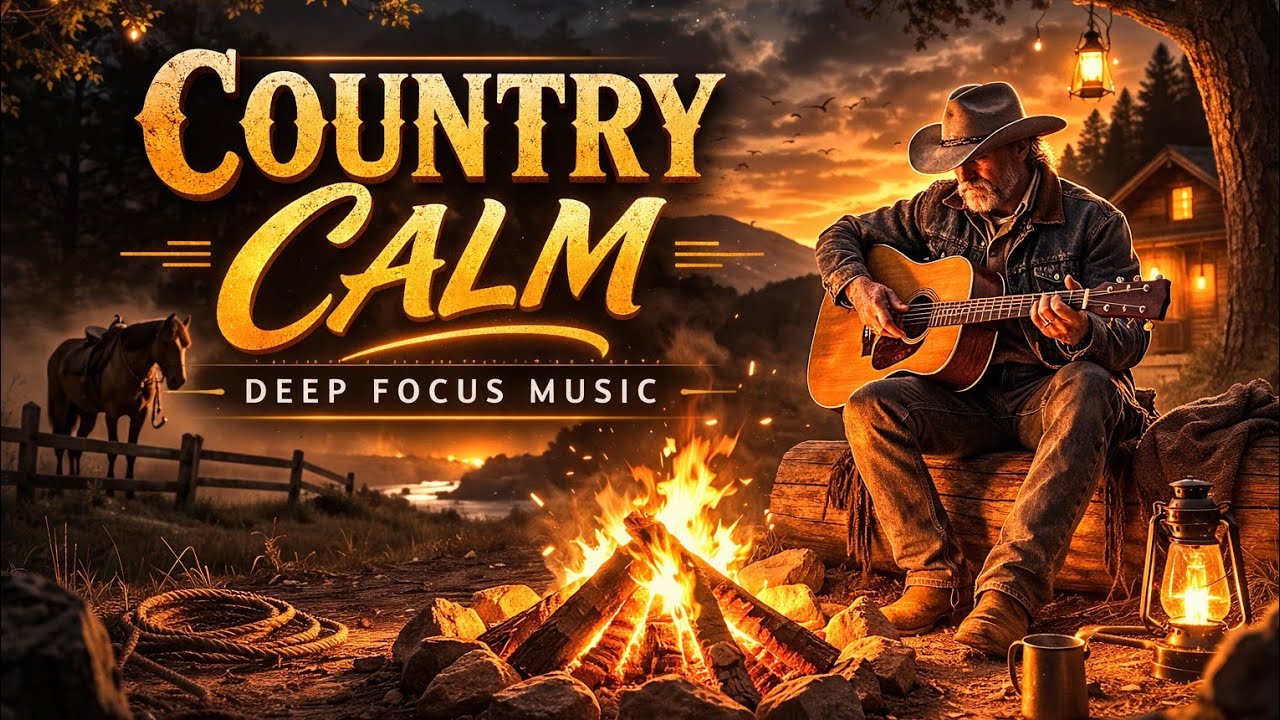 🔴 LIVE Country Calm Guitar Radio 🤠 | Deep Focus Music for Work, Study & Relax