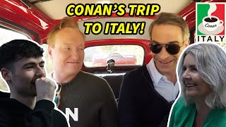 Conan \& Jordan Schlansky’s Italian Road Trip! British Family Reacts!