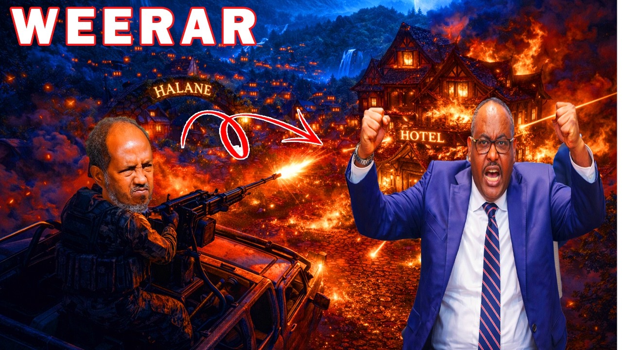 DEG DEG: XASAN SH oo Hotelkii Deni dhulka la simay, Daarood oo Hub & Ciidan duldhigay Villa Somalia.