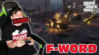 Kid Swears While Playing Gta 5 Online - Dad Rages