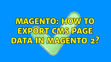 Magento: How to export CMS Page data in Magento 2?