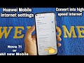 Huawei mobile internet settings | Huawei nova 7i,y9prime,y7prime, and All other Models data settings