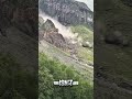 TRAPPED! Massive Mountain Collapse caught on Camera 😱 #shorts