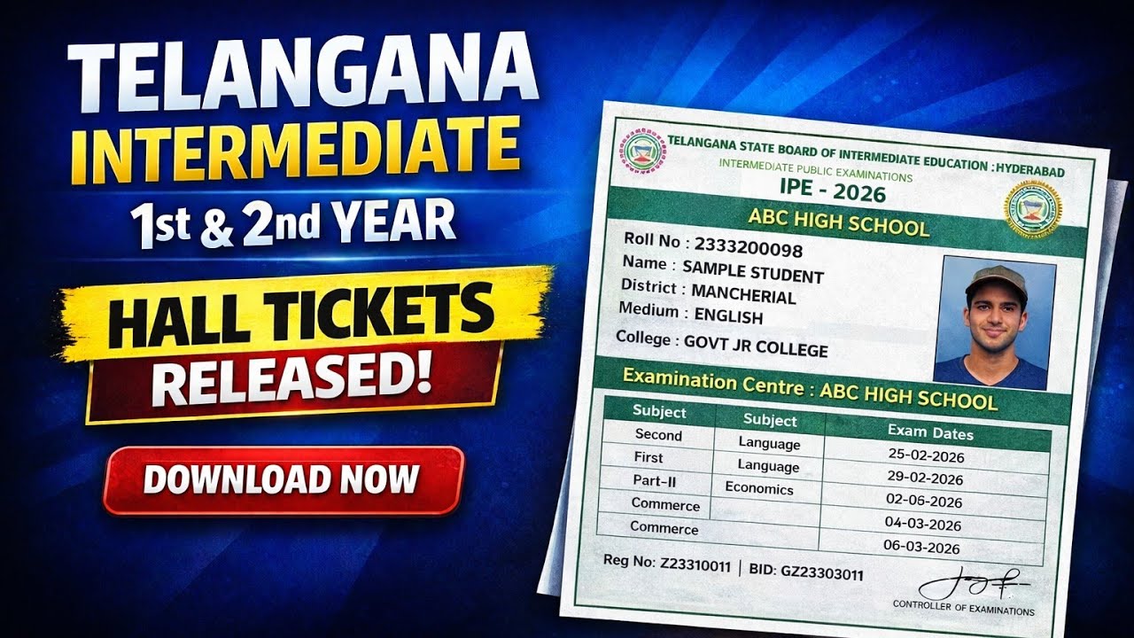 Download intermediate hall ticket 