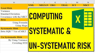 14. Computing Systematic and Unsystematic Risk in Excel
