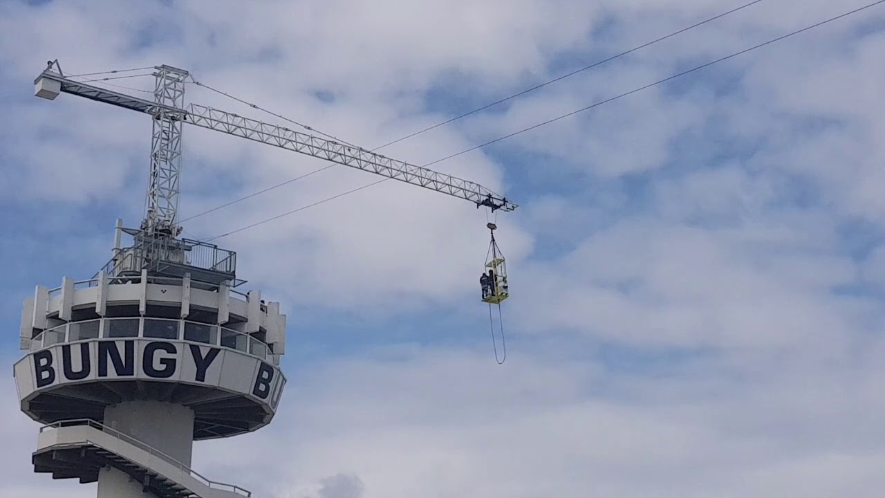 bungee jump on sea pier Scheveningen