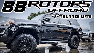 5PACK TOYOTA 4RUNNER LIFTS WITH 285/70/17 TIRES