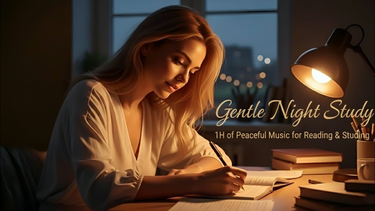 Gentle Night Study🌙 | 1H of Peaceful Music 🎶 for Reading & Studying 📖
