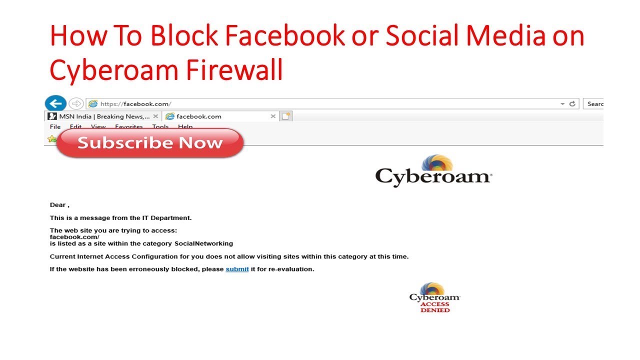 How To Block Facebook on Cyberoam Firewall | Hindi - YouTube