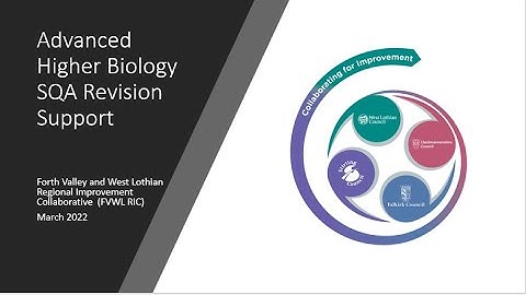 FVWL RIC Advanced Higher Biology SQA Support video 2022