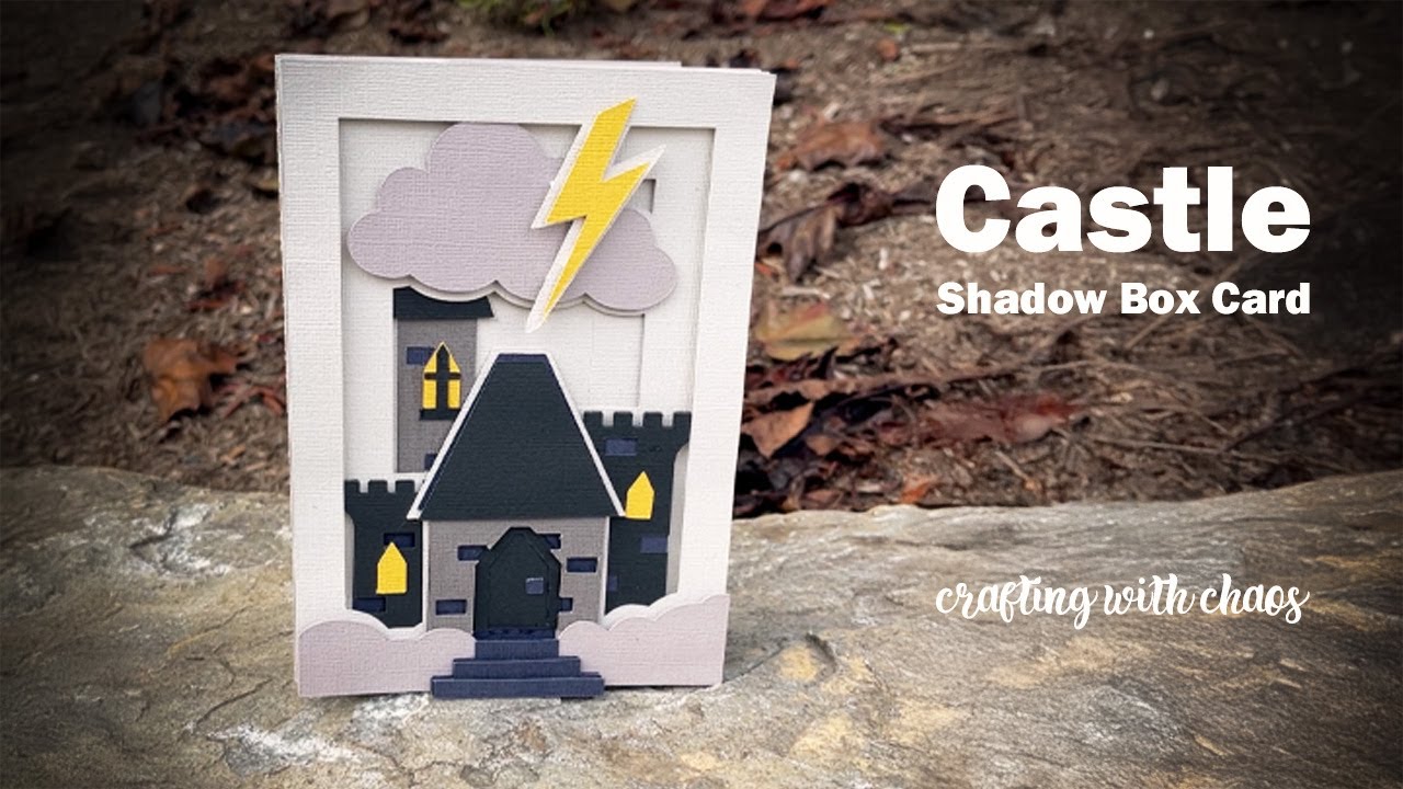 Castle Shadow Box Card Tutorial ⚡ 3D Paper Craft with Lightning & Chaos