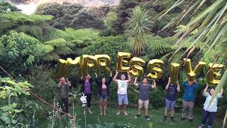 Golden balloons in Raglan, New Zealand - Impressive