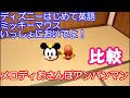 「ディズニー はじめて英語 ミッキーマウス いっしょにおいでよ!」 ＆「メロディおさんぽアンパンマン」を比較！