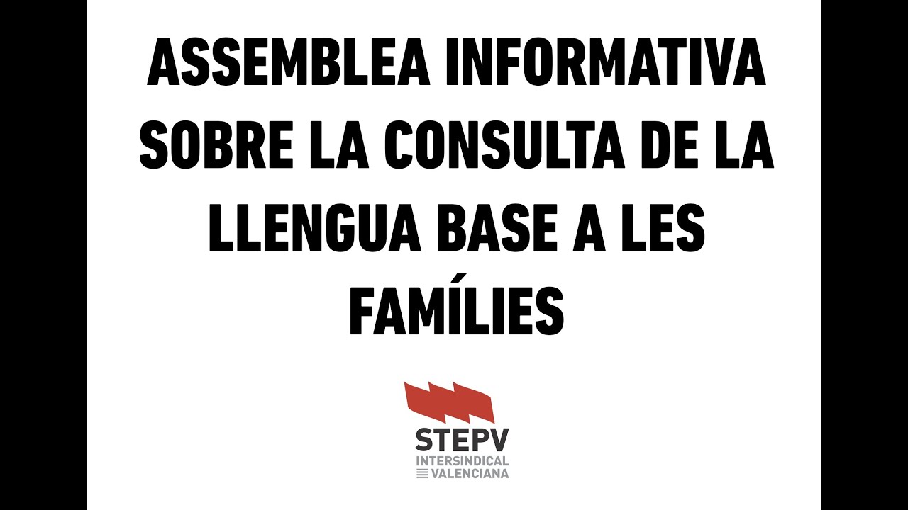 Assemblea informativa sobre la consulta de la llengua base a les ...