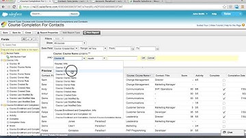 Salesforce Moodle Totara Course Enrollment Report