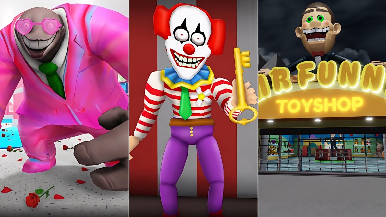 MR YUMMY'S SUPERMARKET, EPIC CHOPPER'S CARNIVAL BREAKOUT, MR FUNNY'S TOYSHOP ROBLOX OBBY