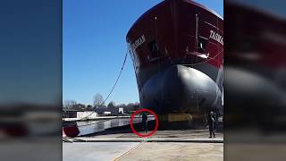 Ship Launch   10 Awesome Waves, FAILS and CLOSE CALLS