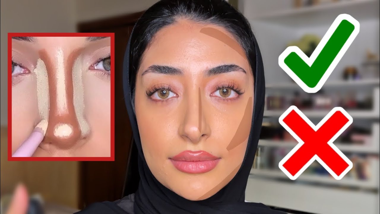 كونتور الوجه و الانف 💄.. اخطاء الكونتور و تصحيحها ❤️ || فاطمة المهنا ✨