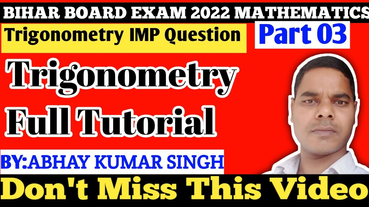 Trigonometry Full Tutorial Videos || Full Tutorial Videos In Hindi ...