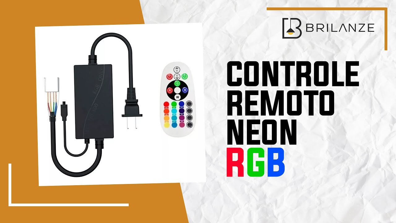 Controle Remoto e Fonte p/ Mangueira LED Neon RGB Colorida - YouTube