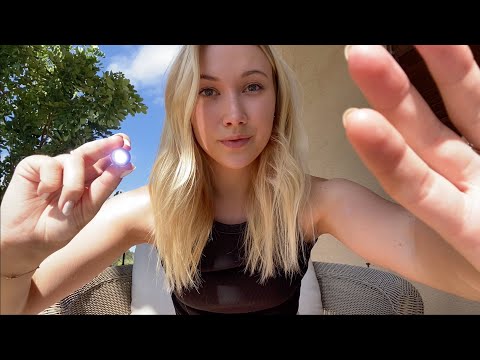ASMR Cranial Nerve Exam (Outside)☀️