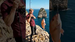 Ikan Kakap Merah BESAR Meledak Saat Ditangkap di Tebing! 🎣🔥