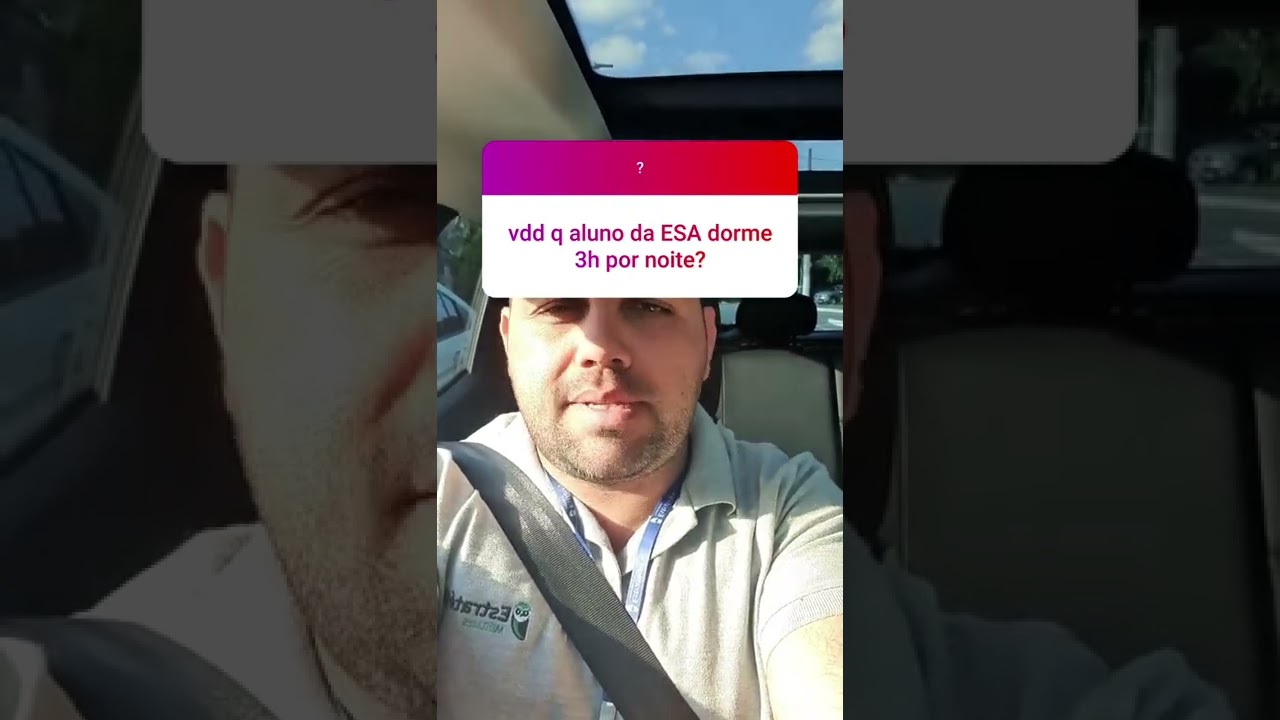 Aluno da ESA dorme 3 horas por noite? 