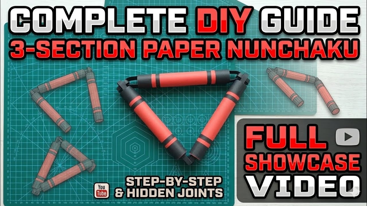How to Make a Triple Paper Nunchaku! (Full Tutorial) - YouTube