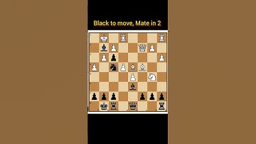 ||Mate in 2|| #shorts #chess  #checkmate #learnchess  #tactics #chessforbeginners #chessmatetricks