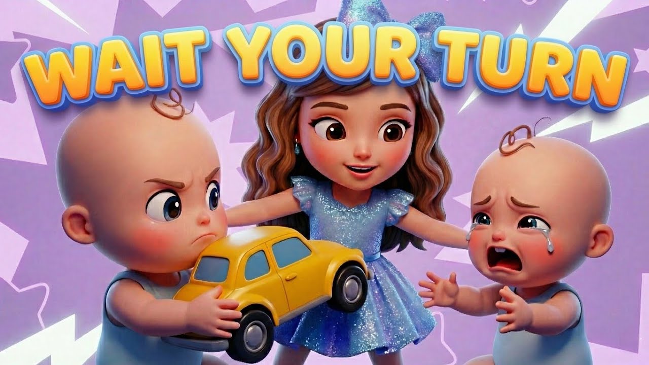 Wait Your Turn Song | Fun Learning Games and Stories For Kids Toddlers Preschool | Nursery Rhymes 