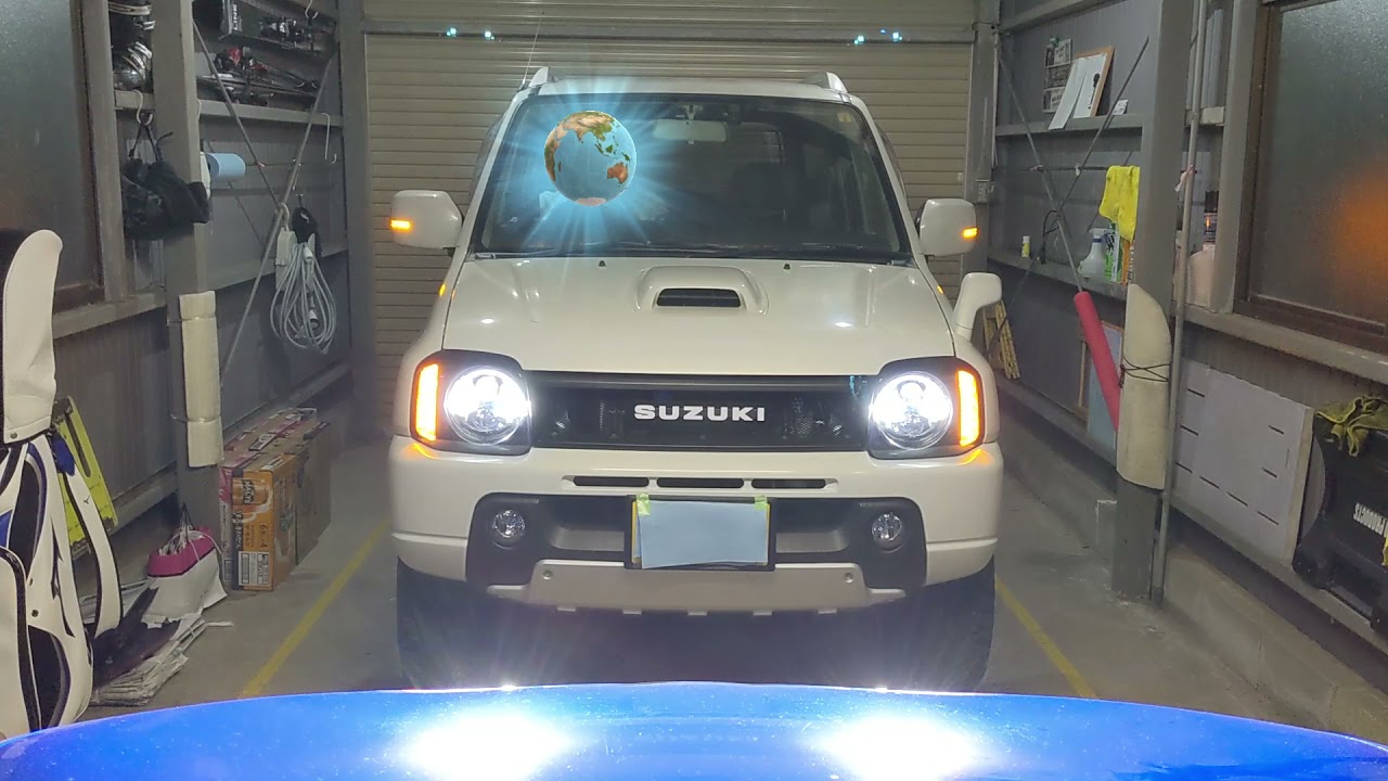 Jb23 4型ジムニーにフルledヘッドライトを装着 Youtube