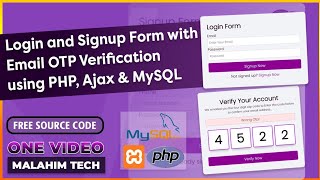 Build and Deploy Login and Register form with email OTP verification using Html,CSS,JavaScript & Php