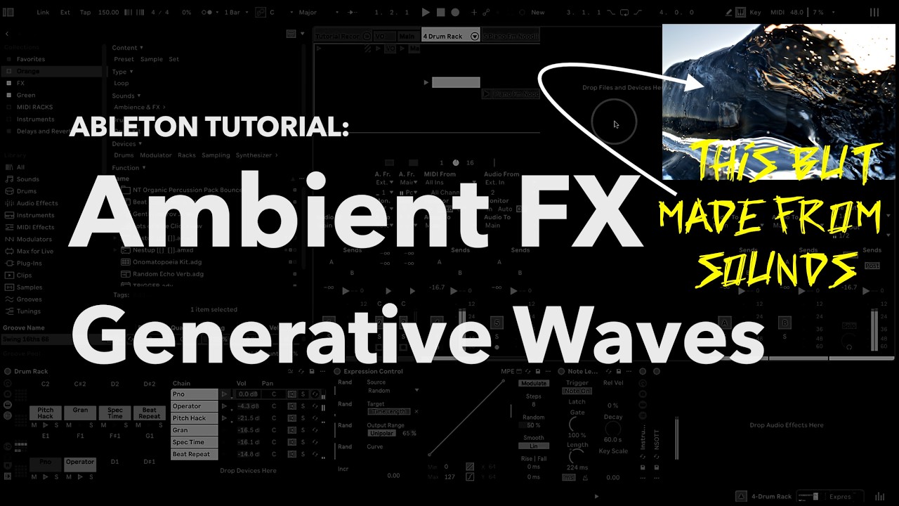 Ableton Tutorial Ambient FX Generative Waves - YouTube