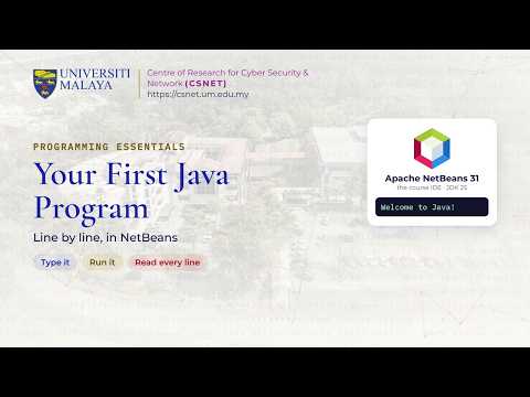Your First Java Program in NetBeans, Line by Line | Programming Essentials