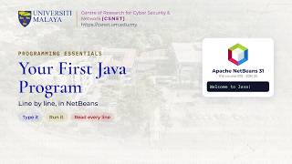 Your First Java Program in NetBeans, Line by Line | Programming Essentials