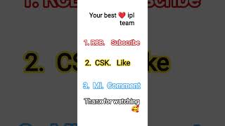 your best ❤️ ipl team #cricket #cricketlover #rcb #csk #mumbaiindians #ipl2026