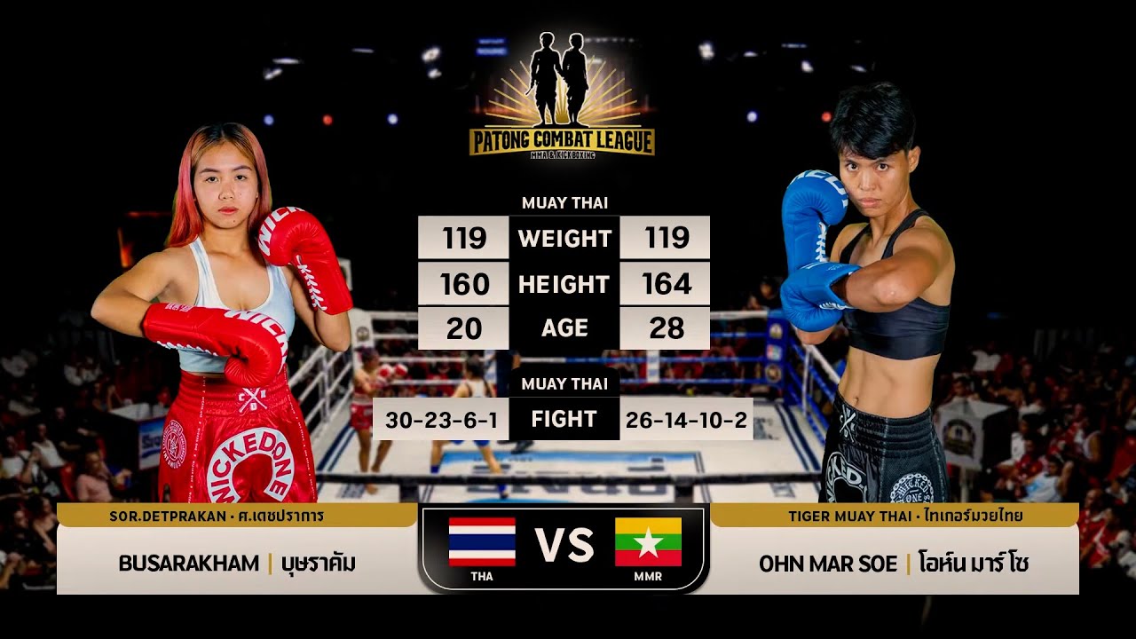 BUSARAKHAM SOR.DETPRAKAN VS OHN MAR SOE PATONG COMBAT LEAGUE MMA & KICK BOXING 22 JUNE 2025
