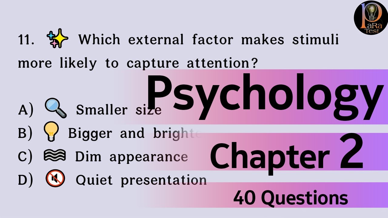 Psychology Chapter 2 Questions